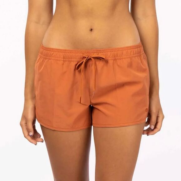 Rip Curl Women's Size Medium Orange Classic Surf Eco 3 Inch Beach Board Shorts - Picture 1 of 13